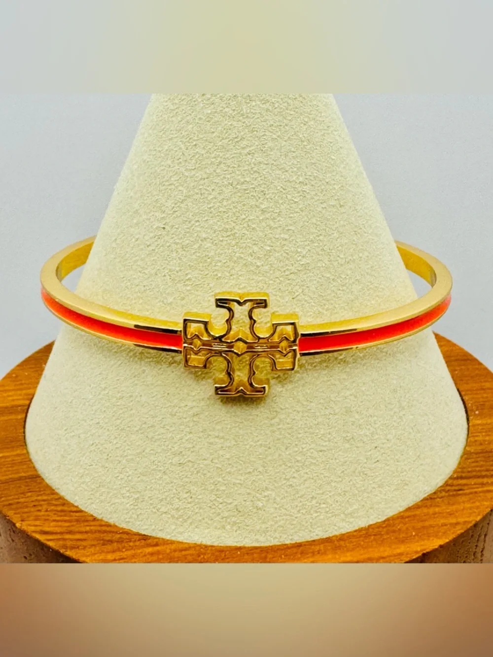 Tory Burch Britten Logo Cuff Bracelet 🍊